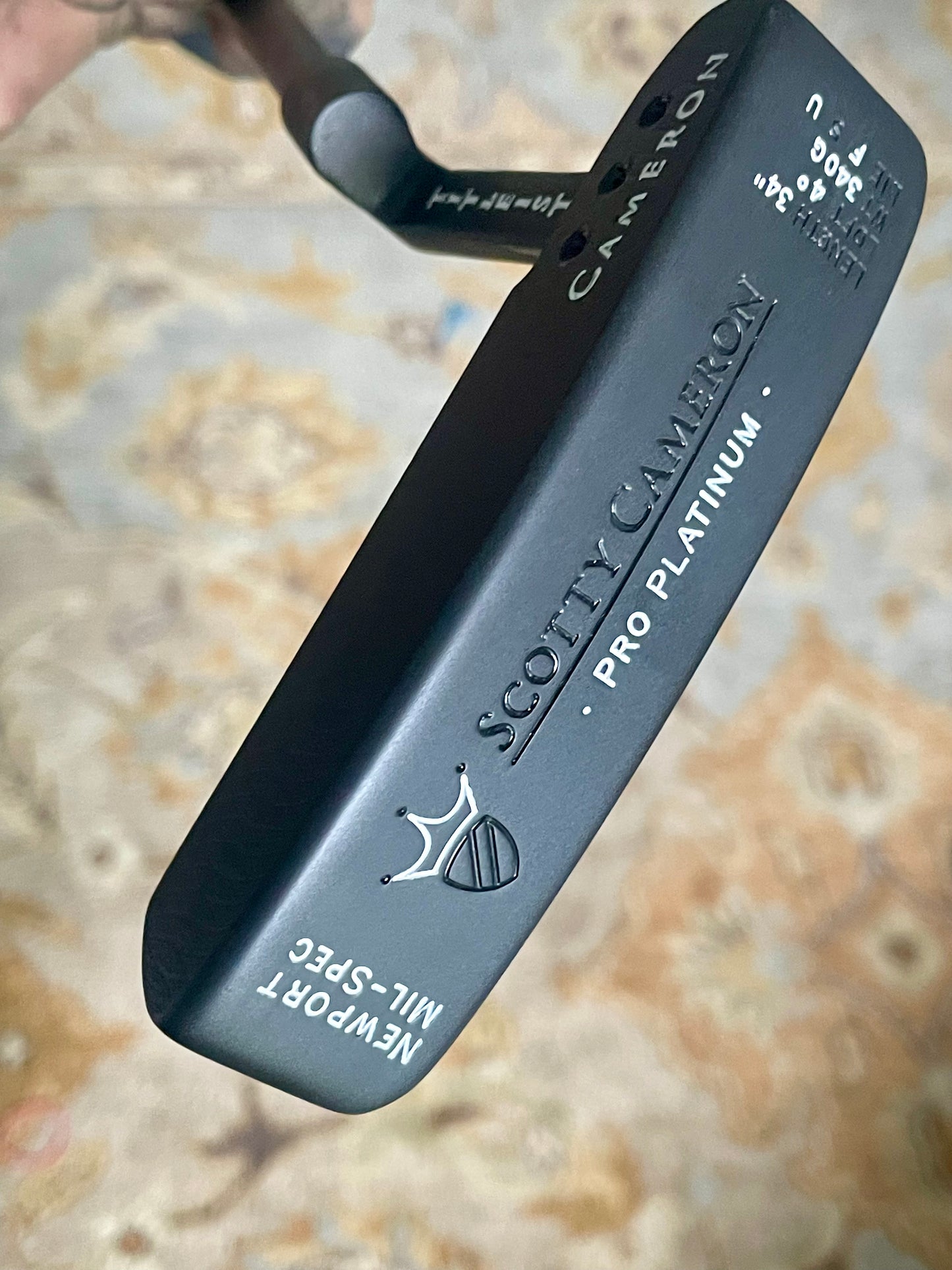 Blackout Scotty Cameron Newport Mil Spec (Pro Platinum) 34.5" Original Headcover new!!
