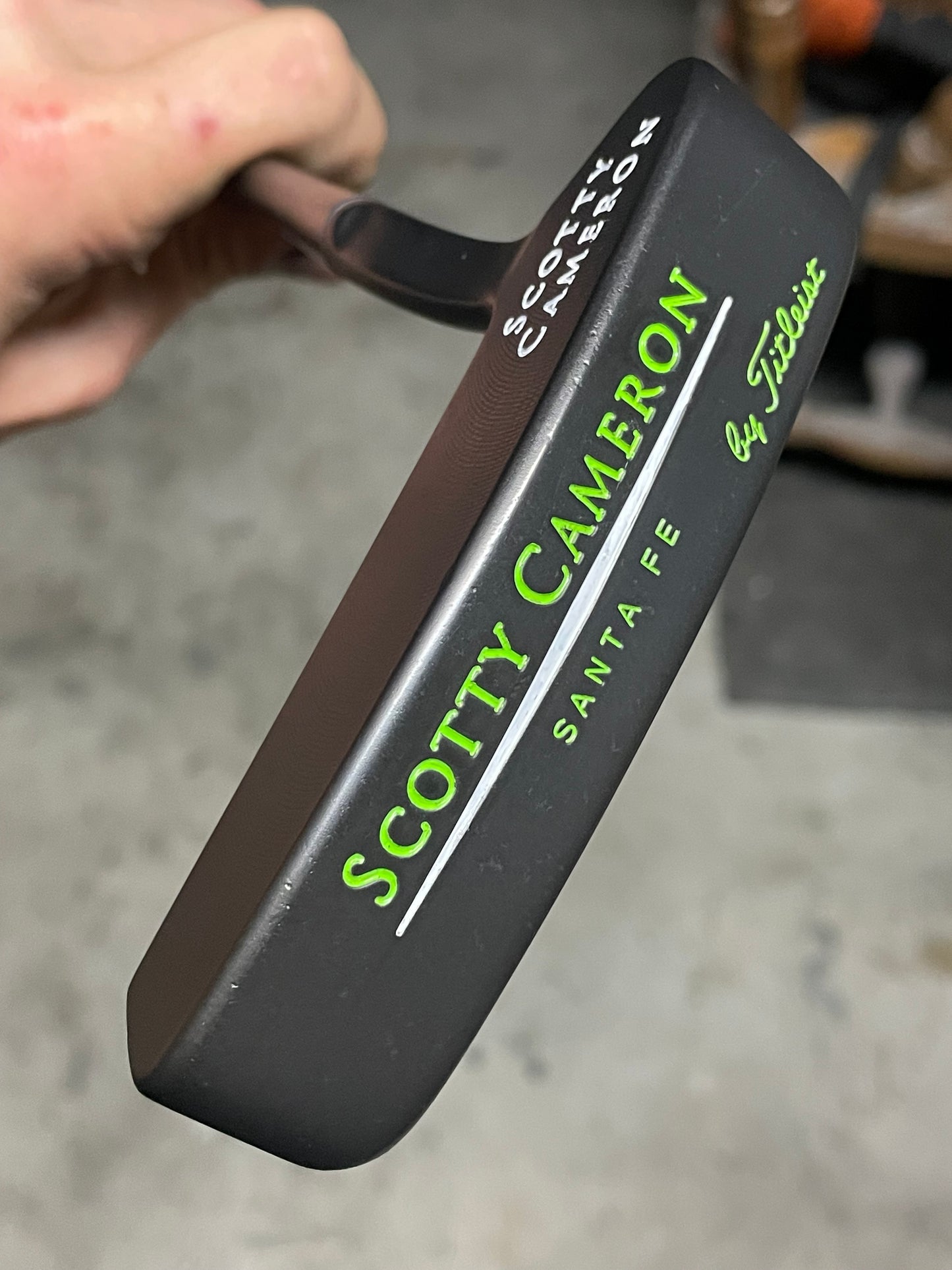 Scotty Cameron Santa Fe Classic - 1998 - blackout with lime green Jackpot Johnny!