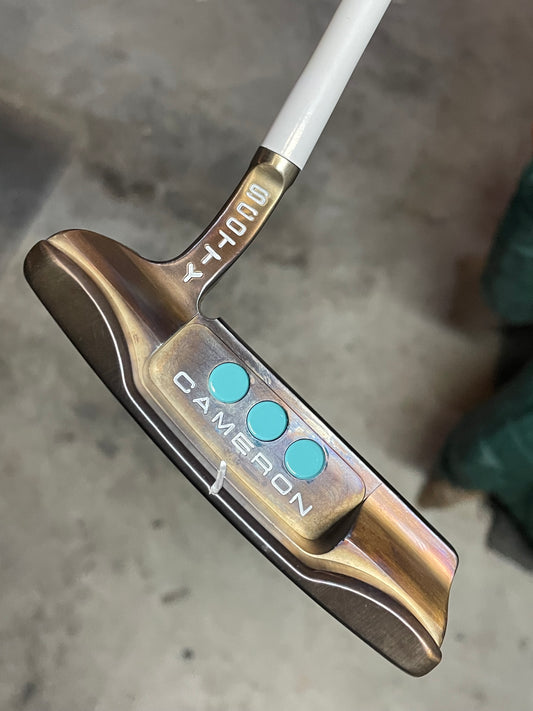 Scotty Cameron Newport 1.5 Studio Select Oil Can / Leather Grip/Cover Combo! 34.5"