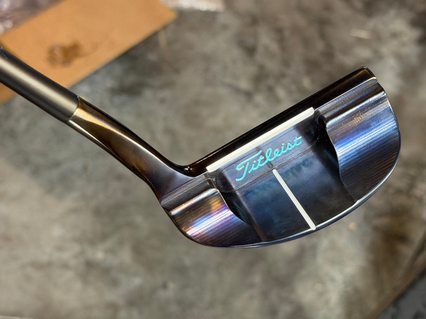 Scotty Cameron pro platinum Del Mar 3.5 Blue Oil Can 34.5”