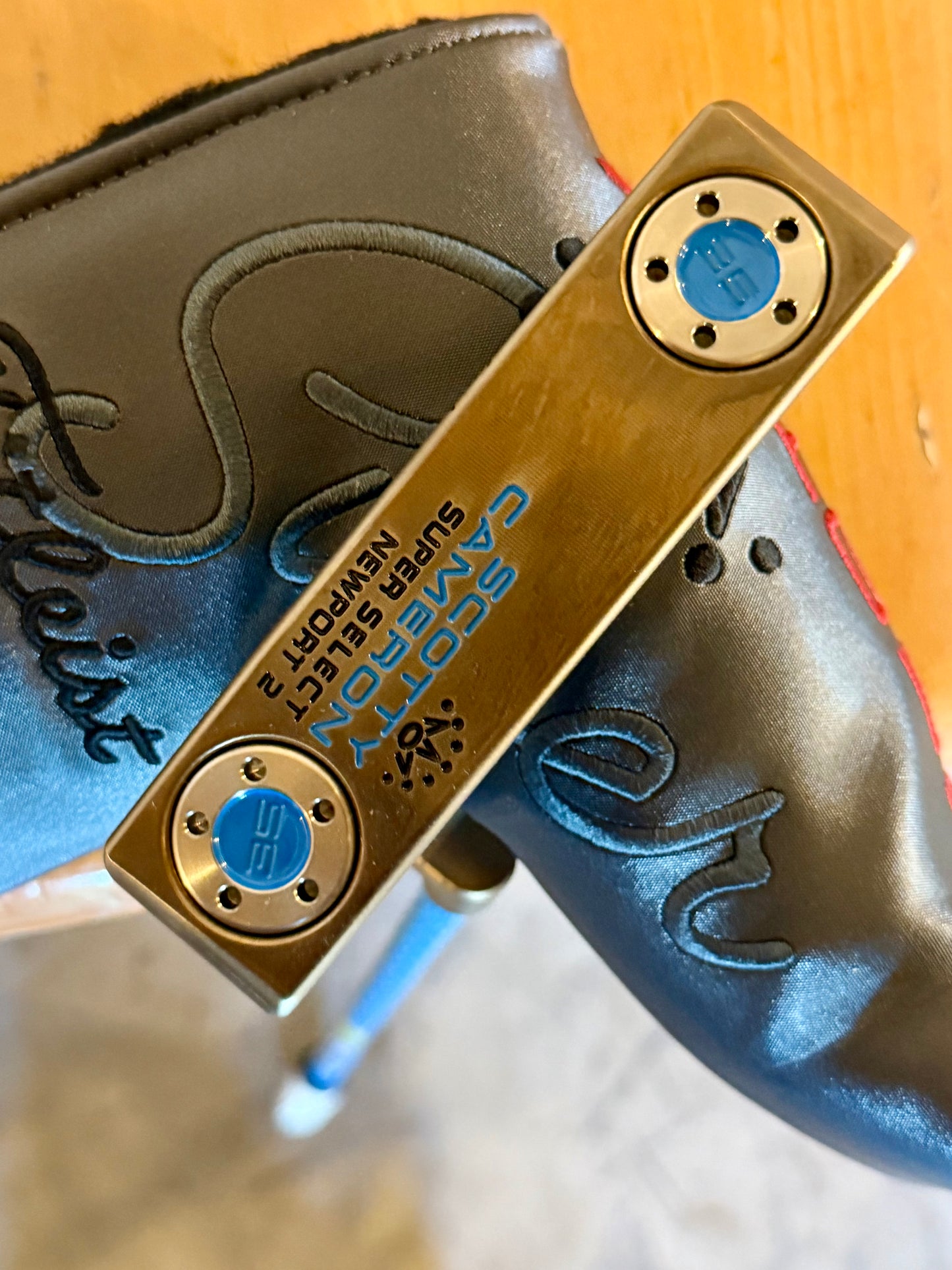 New super select Newport 2 Oil Can / KBS Blue Wave / white leather 34.5”
