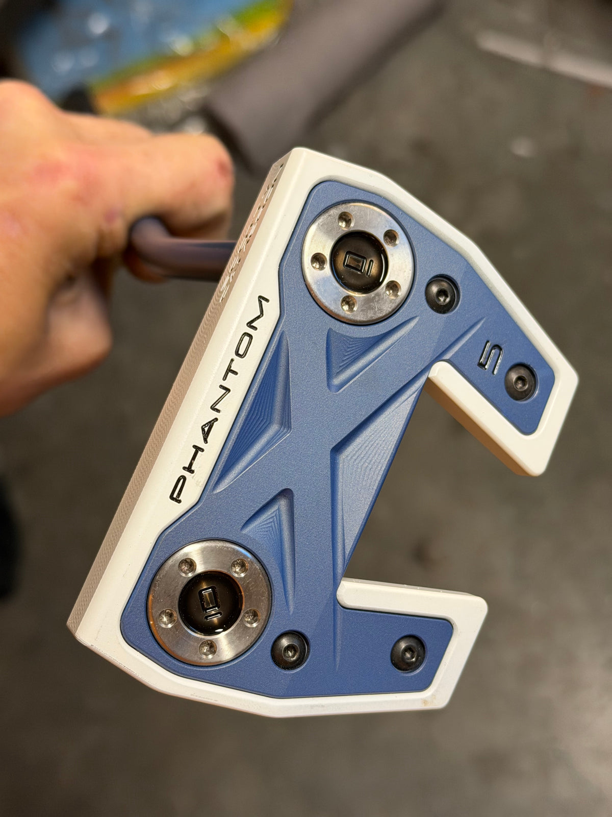 (New) Scotty Cameron phantom x5 navy / snow / smoke custom 35”