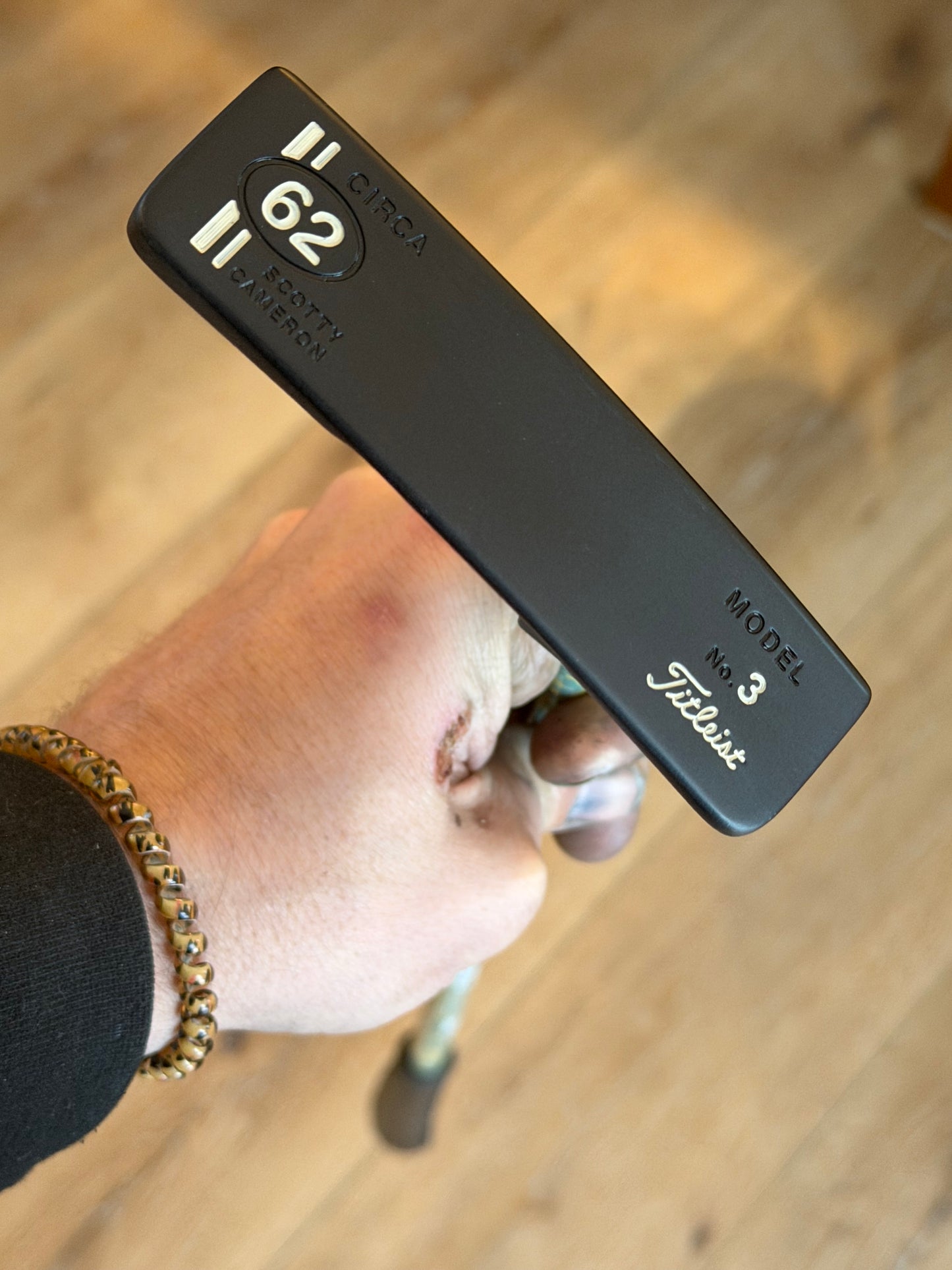 Circa 62 #3 - anodized black - camo KBS graphite / kangaroo leather and matching HC 35”