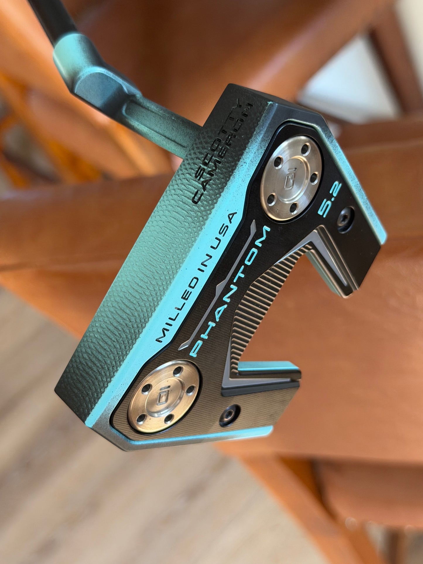 Scotty Cameron Tiffany fade phantom x5.2 - NEW KBS STEALTH - leather 34”