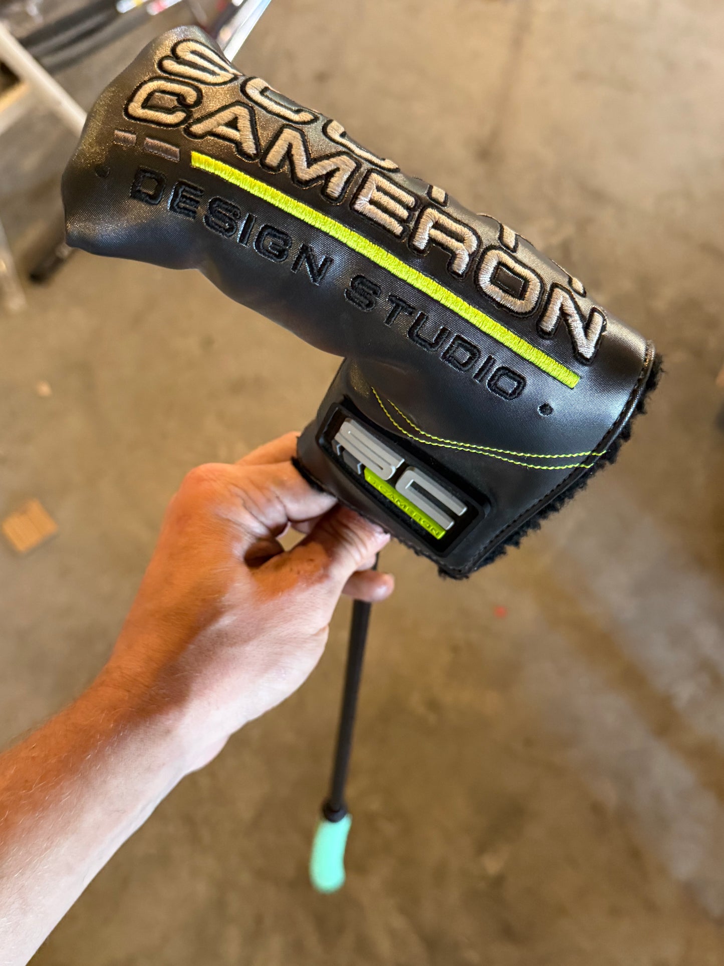 Scotty Cameron Studio Design No. 3 custom black/lime kangaroo 34.5”