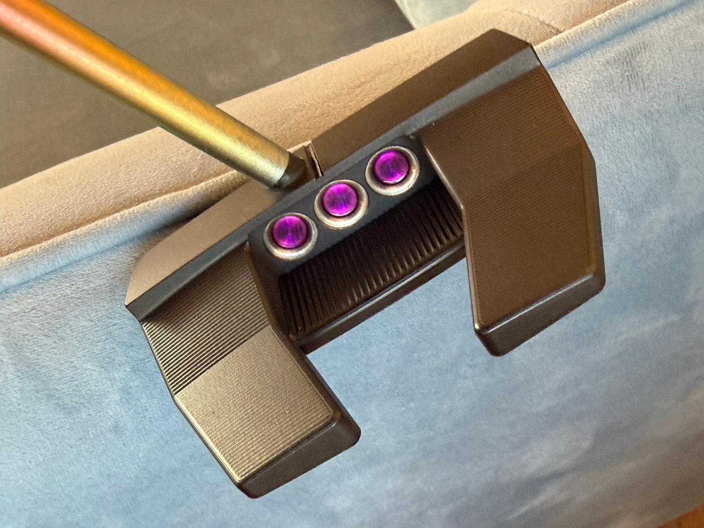 Black, gold, candy purple phantom 5S / brushed rainbow kbs / kangaroo leather 34”