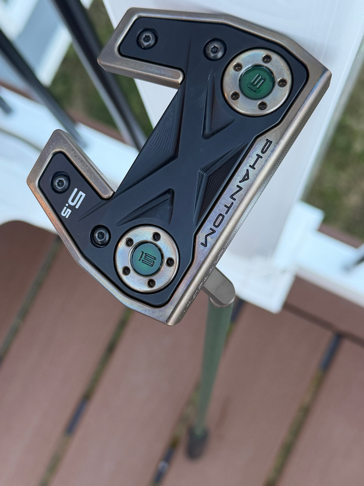 NEW Scotty Cameron phantom 5.5 Oil Can / candy green + kangaroo leather 34”