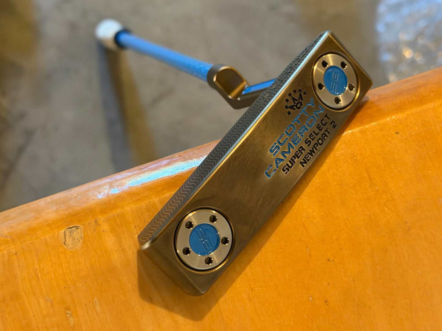 New super select Newport 2 Oil Can / KBS Blue Wave / white leather 34.5”