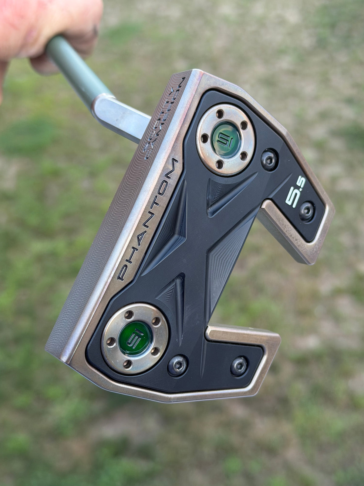 NEW Scotty Cameron phantom 5.5 Oil Can / candy green + kangaroo leather 34”