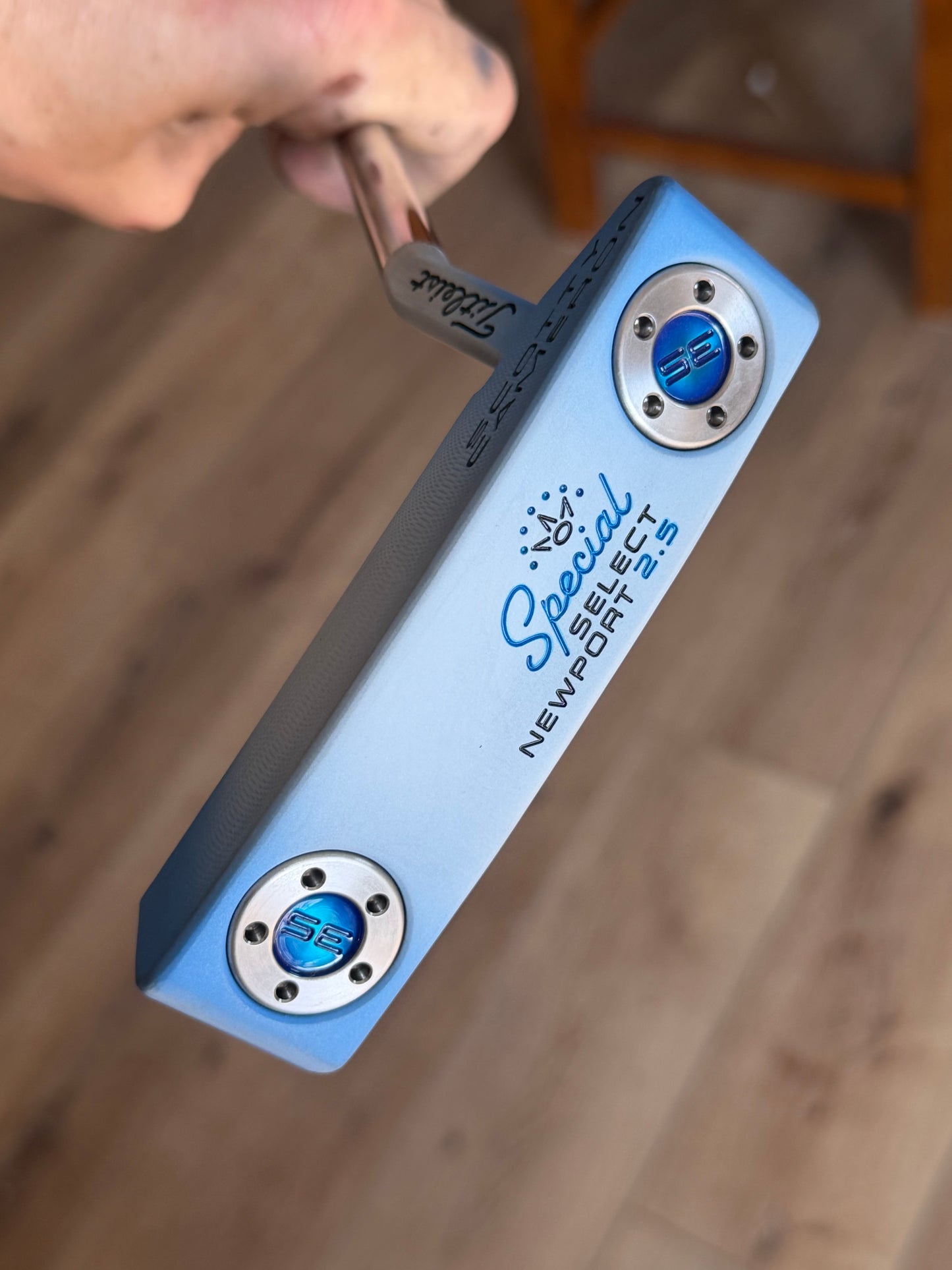 Custom Scotty Cameron Newport 2.5 + Patriot blue fade 34”