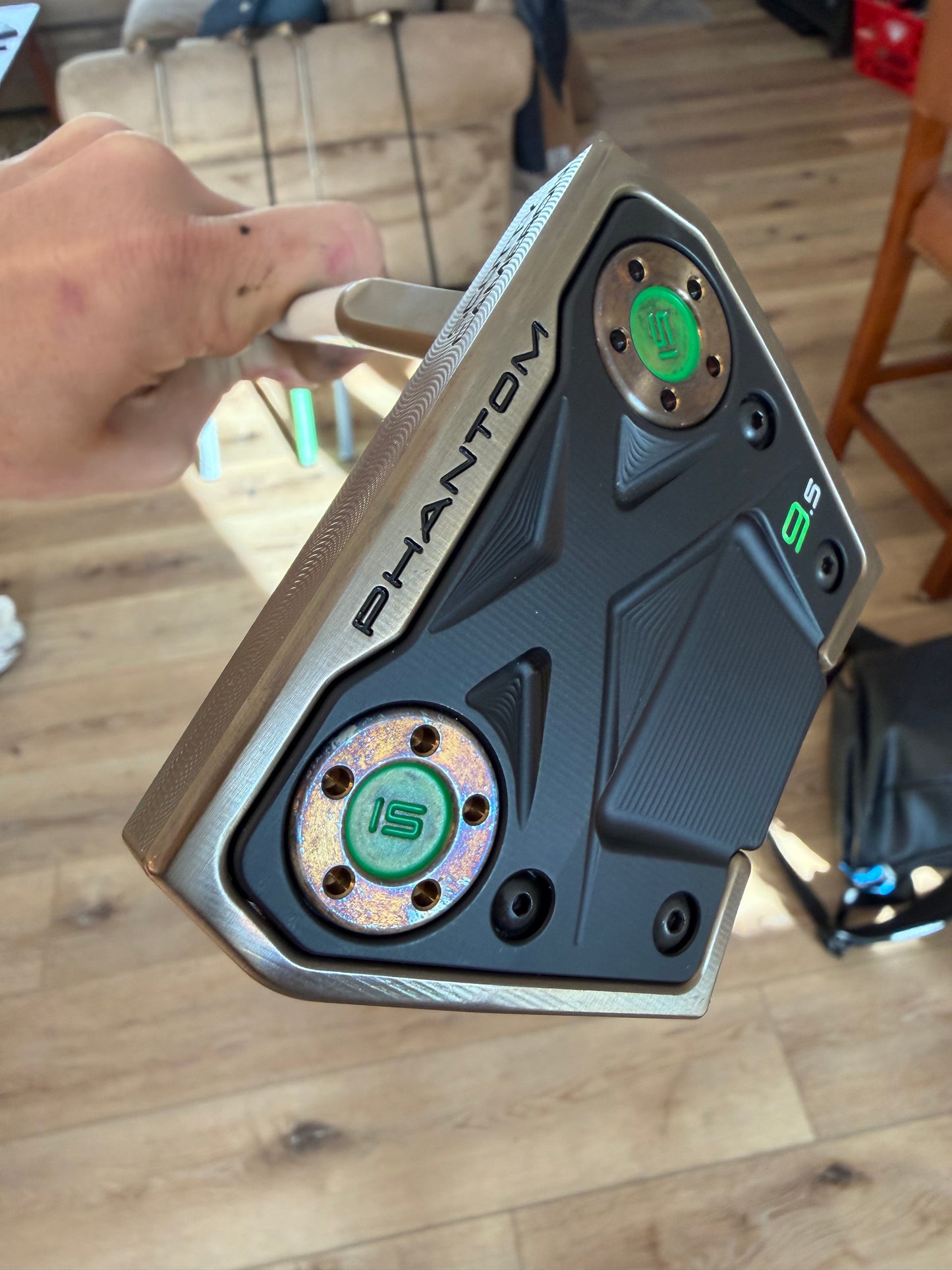 New torched phantom 9.5 - white shaft - fluorescent green - gripmaster 34.5”