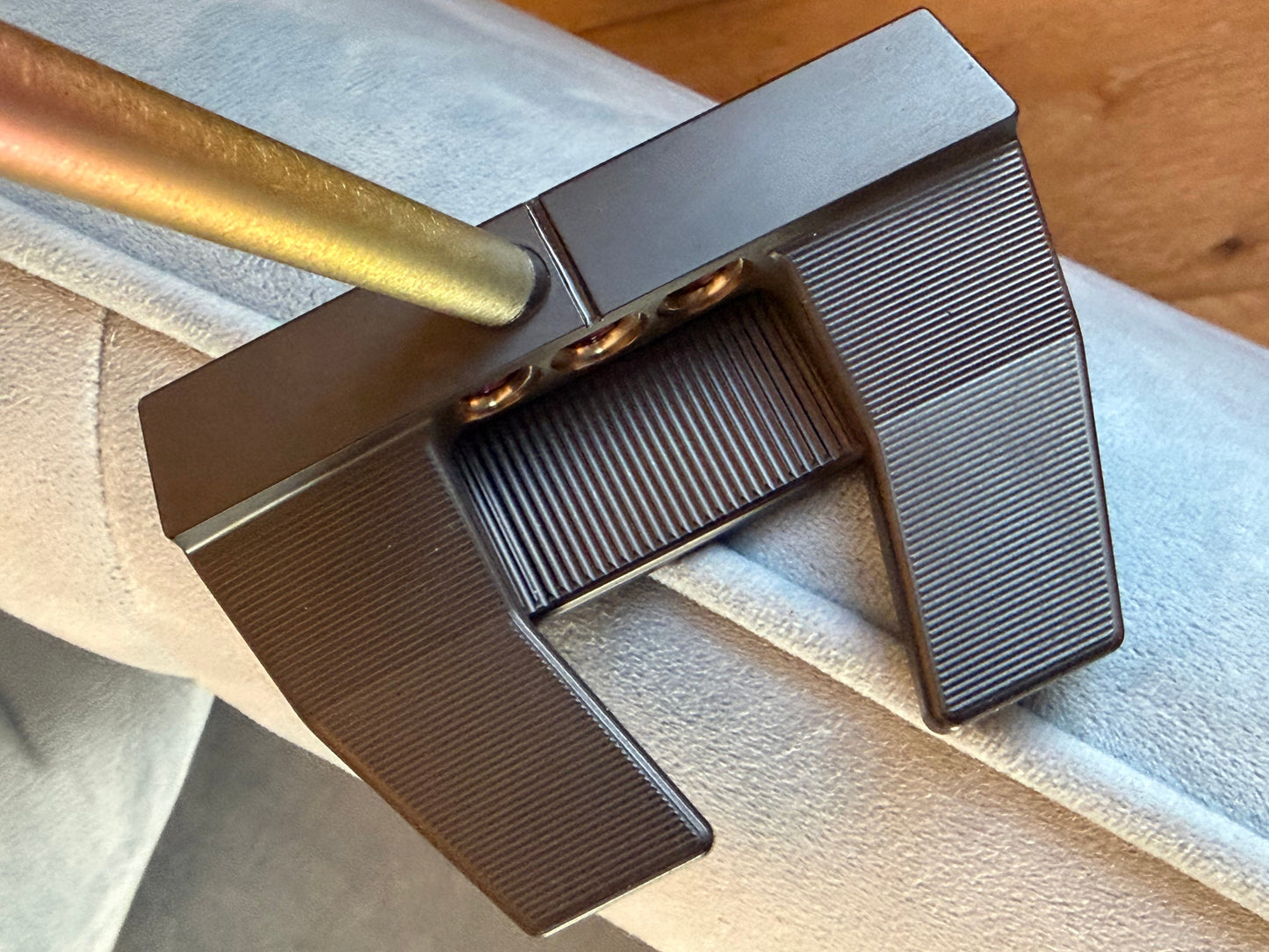 Black, gold, candy purple phantom 5S / brushed rainbow kbs / kangaroo leather 34”