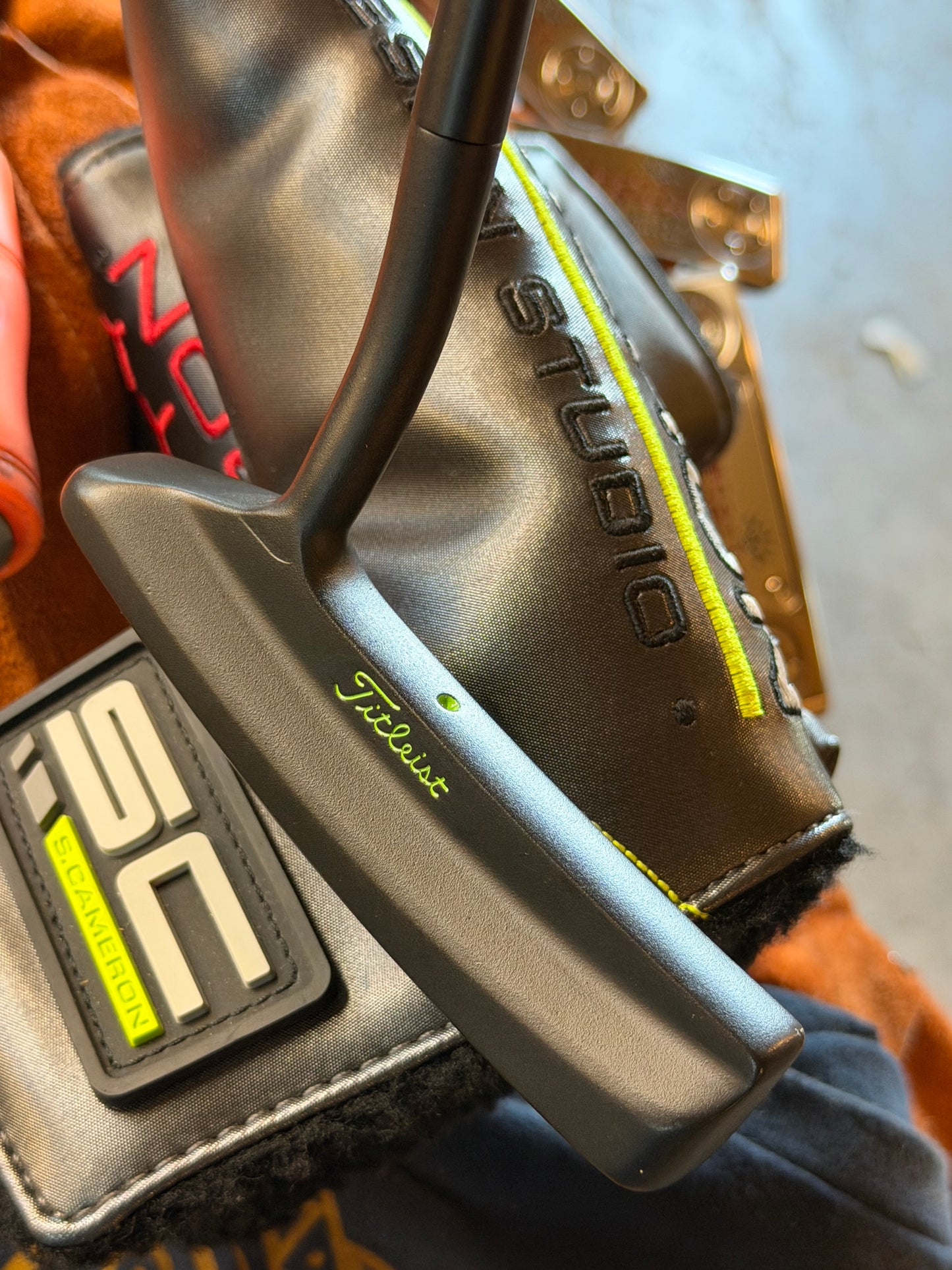 Scotty Cameron Studio Design No. 3 custom black/lime kangaroo 34.5”