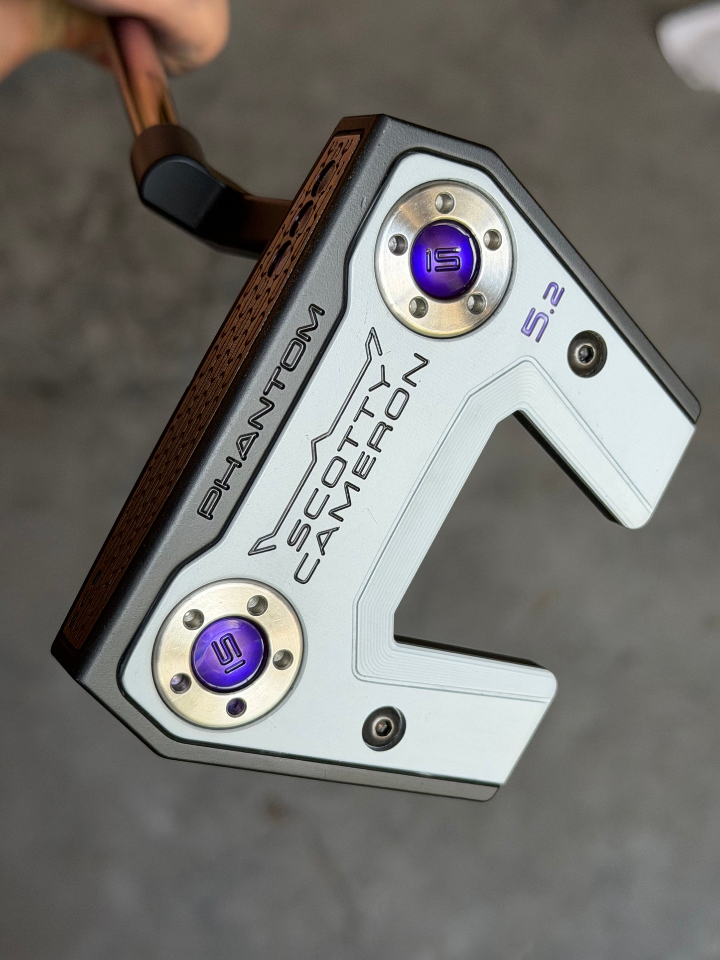 Scotty Cameron 2026 Phantom 5.2 candy purple + rainbow KBS + leather 34”