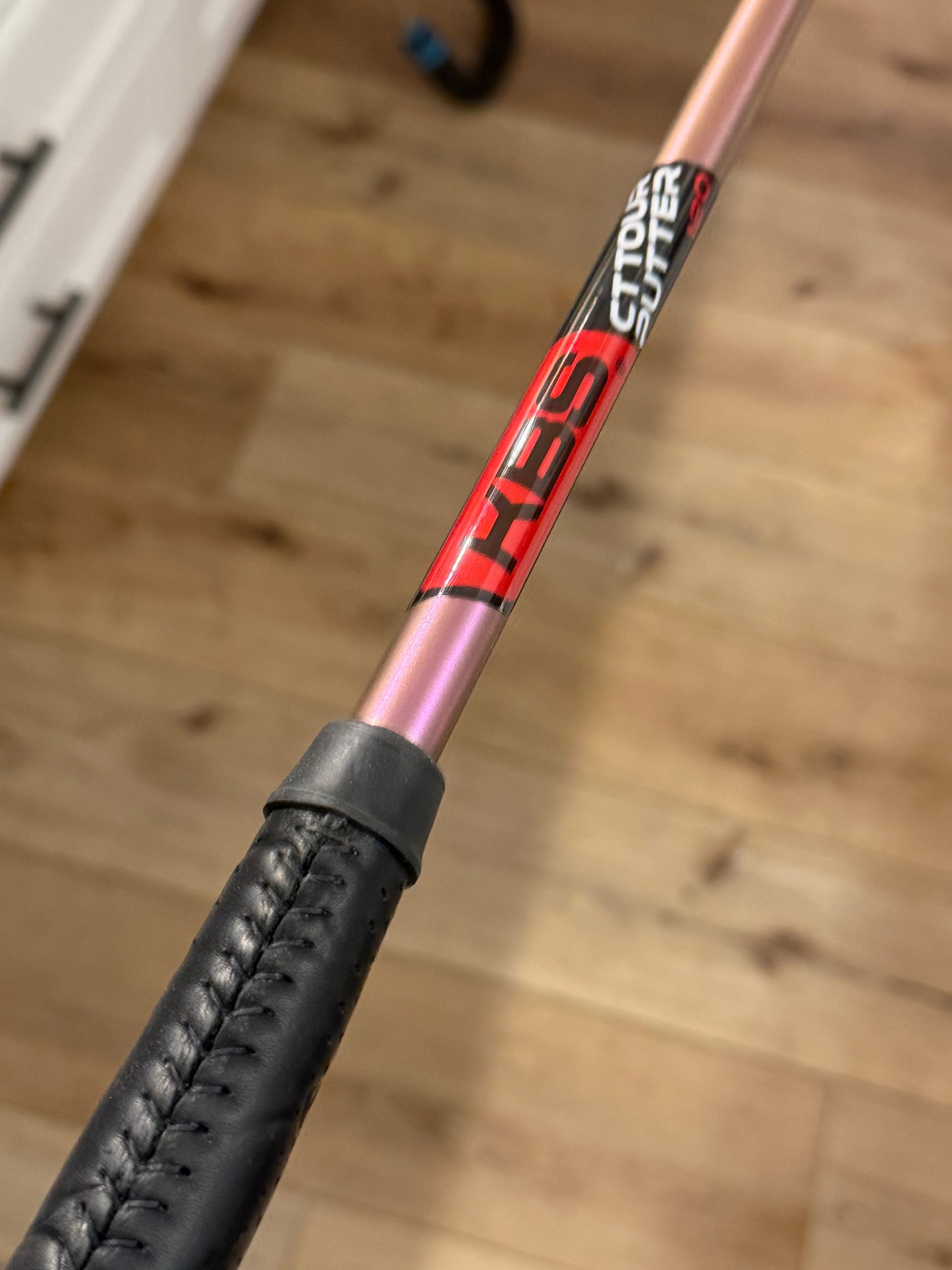 Black, gold, candy purple phantom 5S / brushed rainbow kbs / kangaroo leather 34”