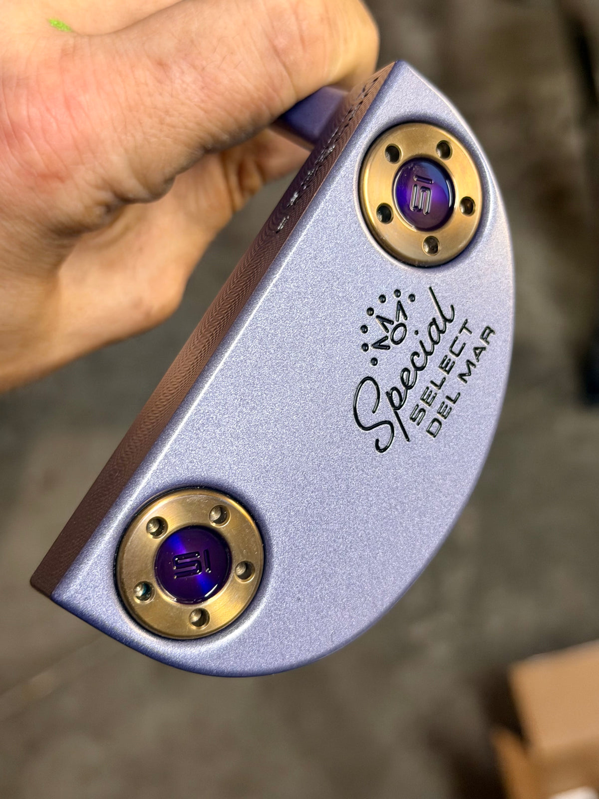 Scotty Cameron Del Mar- crushed orchid / gold 34”