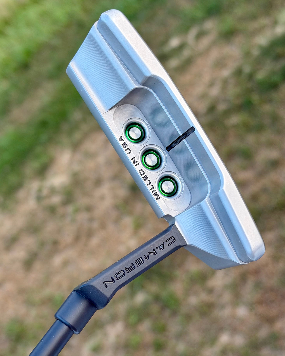 New two-tone Scotty Cameron Squareback 2 KBS GPS STEALTH satin/candy green 34.5”