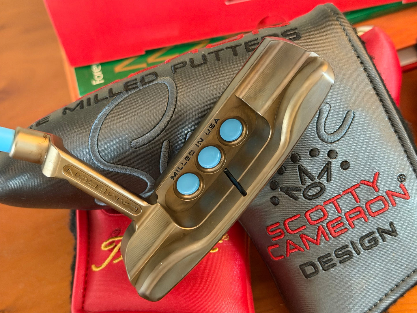 New Scotty Cameron Newport plus + oil can + UNC blue KBS GPS + leather 34”