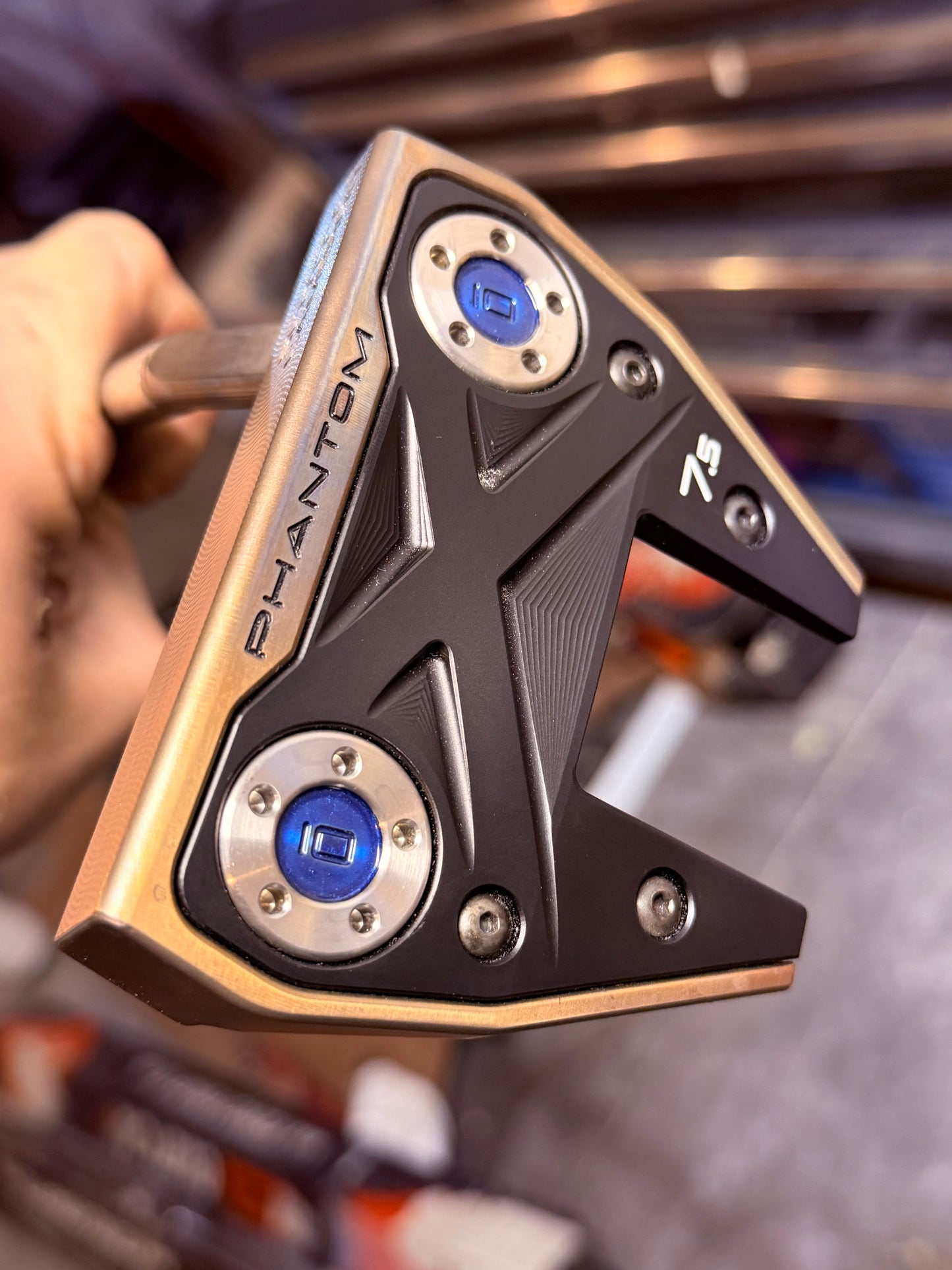 Candy blue!  Torched phantom x 7.5 (new) - stock shaft/grip at 34”.