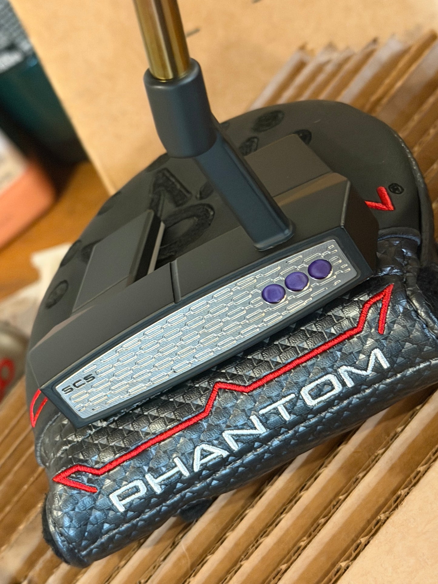 Scotty Cameron 2026 Phantom 5.2 candy purple + rainbow KBS + leather 34”