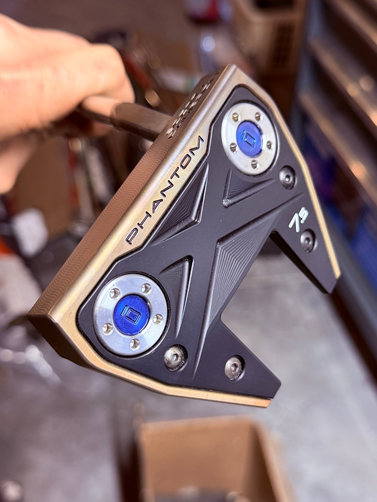 Candy blue!  Torched phantom x 7.5 (new) - stock shaft/grip at 34”.