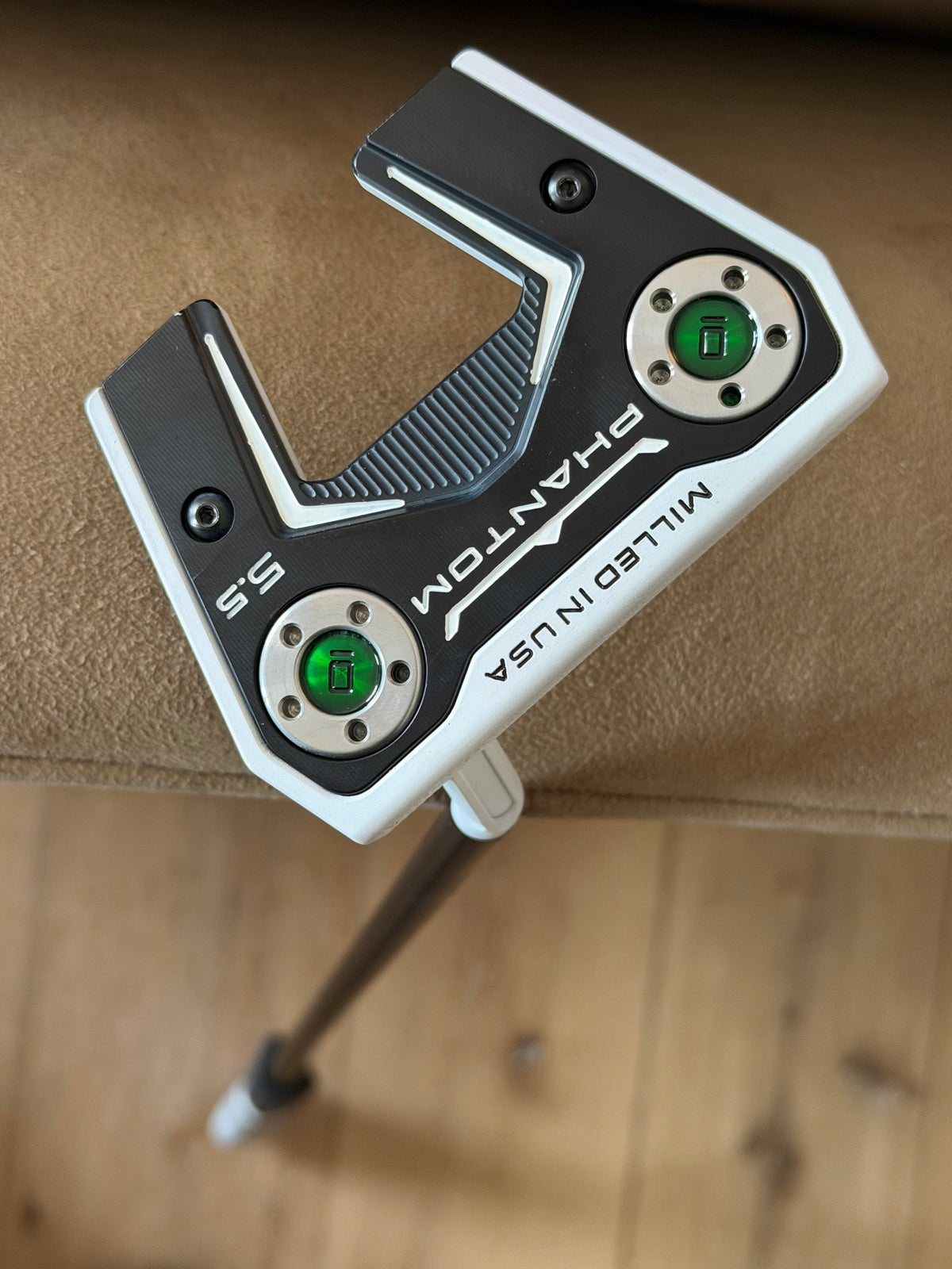 Scotty Cameron Phantom x 5.5 custom white w/ candy green Garsen 35” (new)