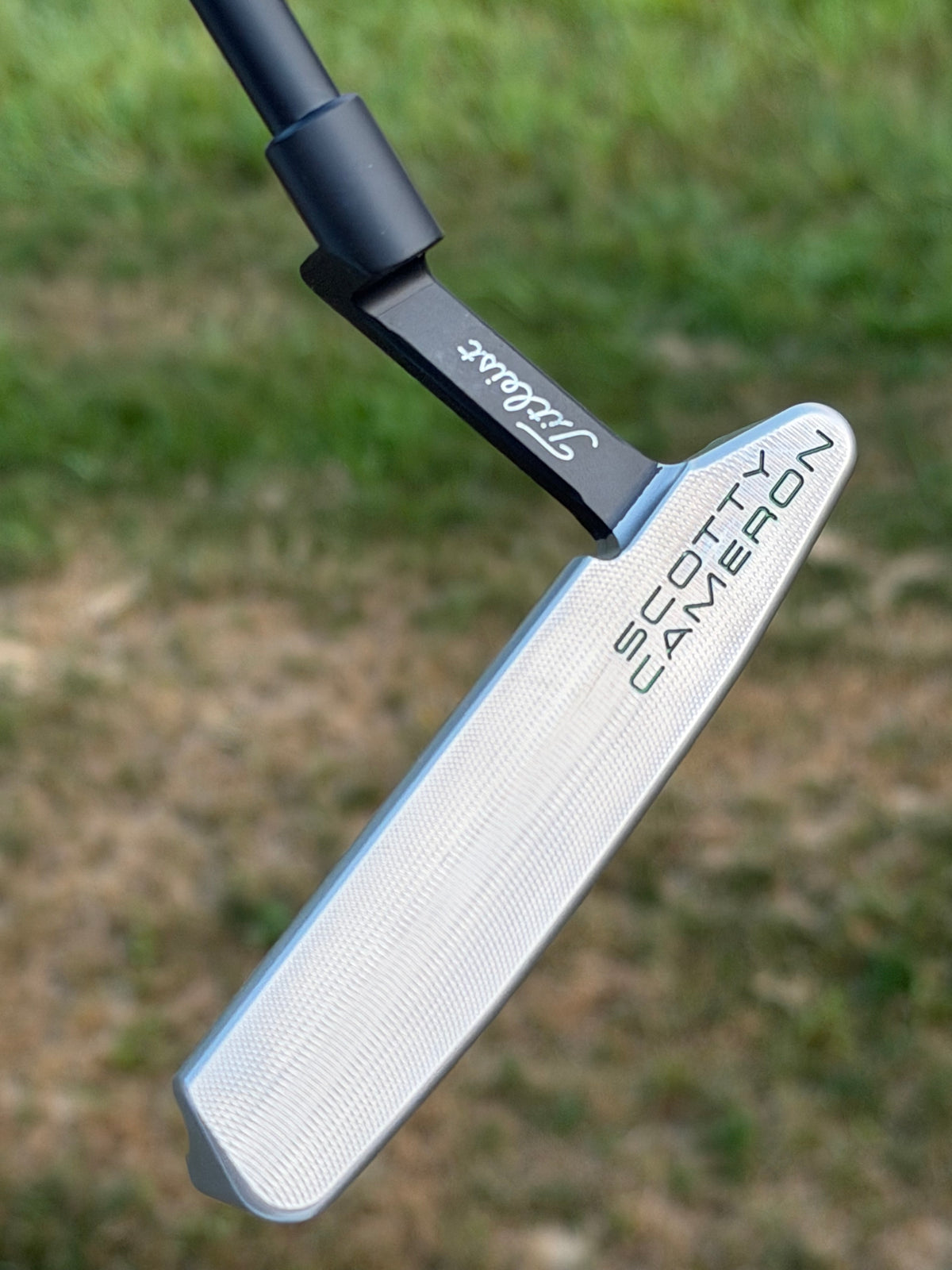 New two-tone Scotty Cameron Squareback 2 KBS GPS STEALTH satin/candy green 34.5”