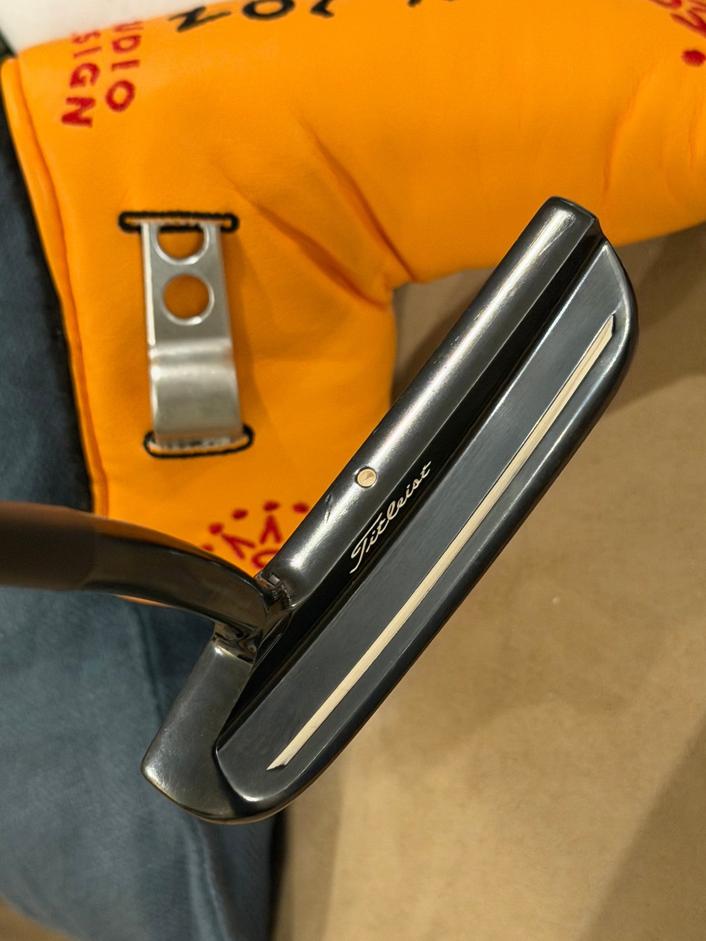 Original studio design #2 - black shaft / leather / NEW original head-cover at 34.5”