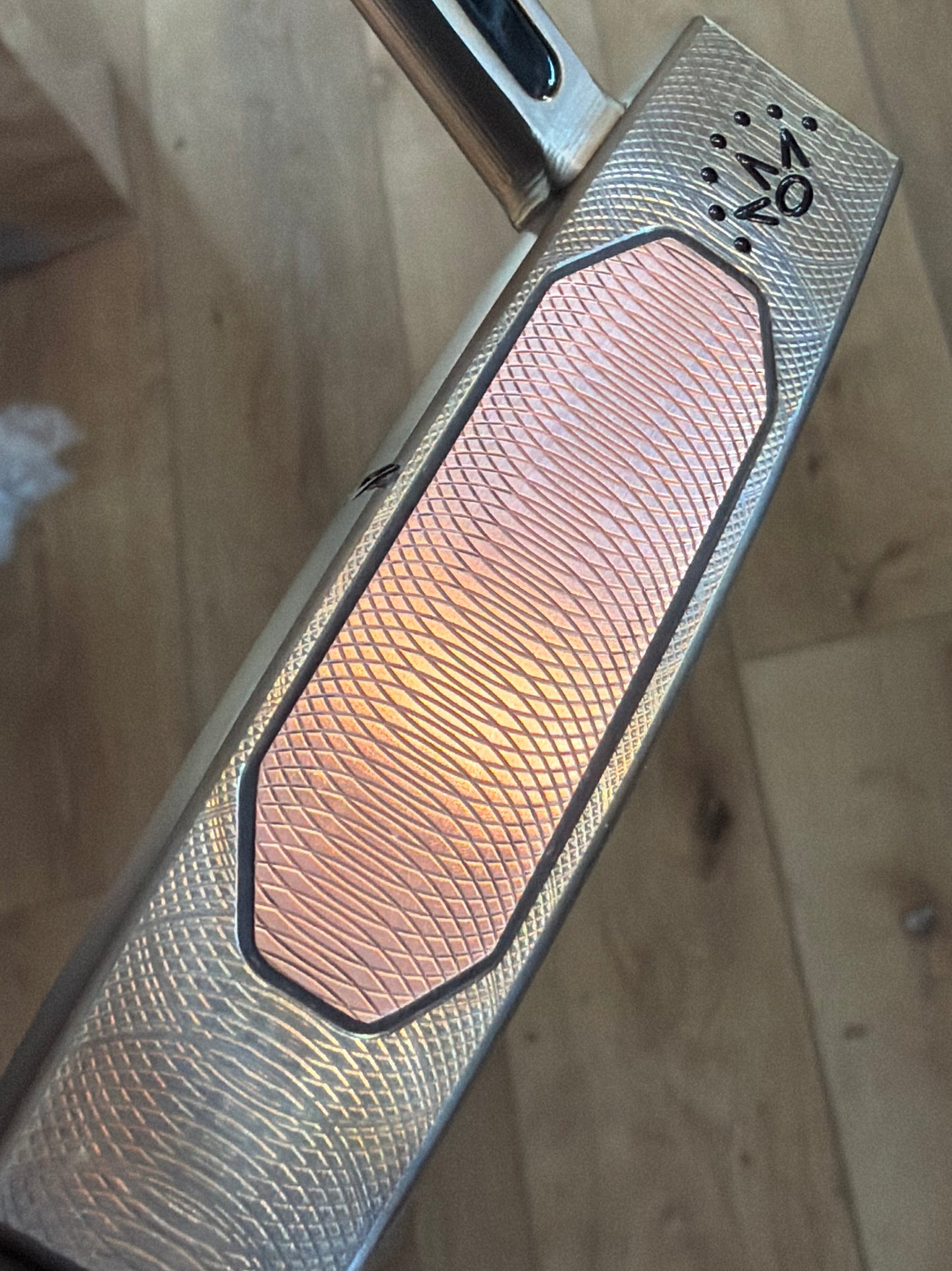 New studio style fastback 1.5 OIL CAN with COPPER milled insert + black shaft @ 34”