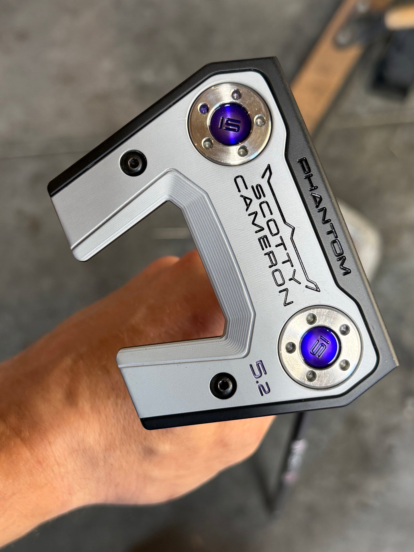 Scotty Cameron 2026 Phantom 5.2 candy purple + rainbow KBS + leather 34”