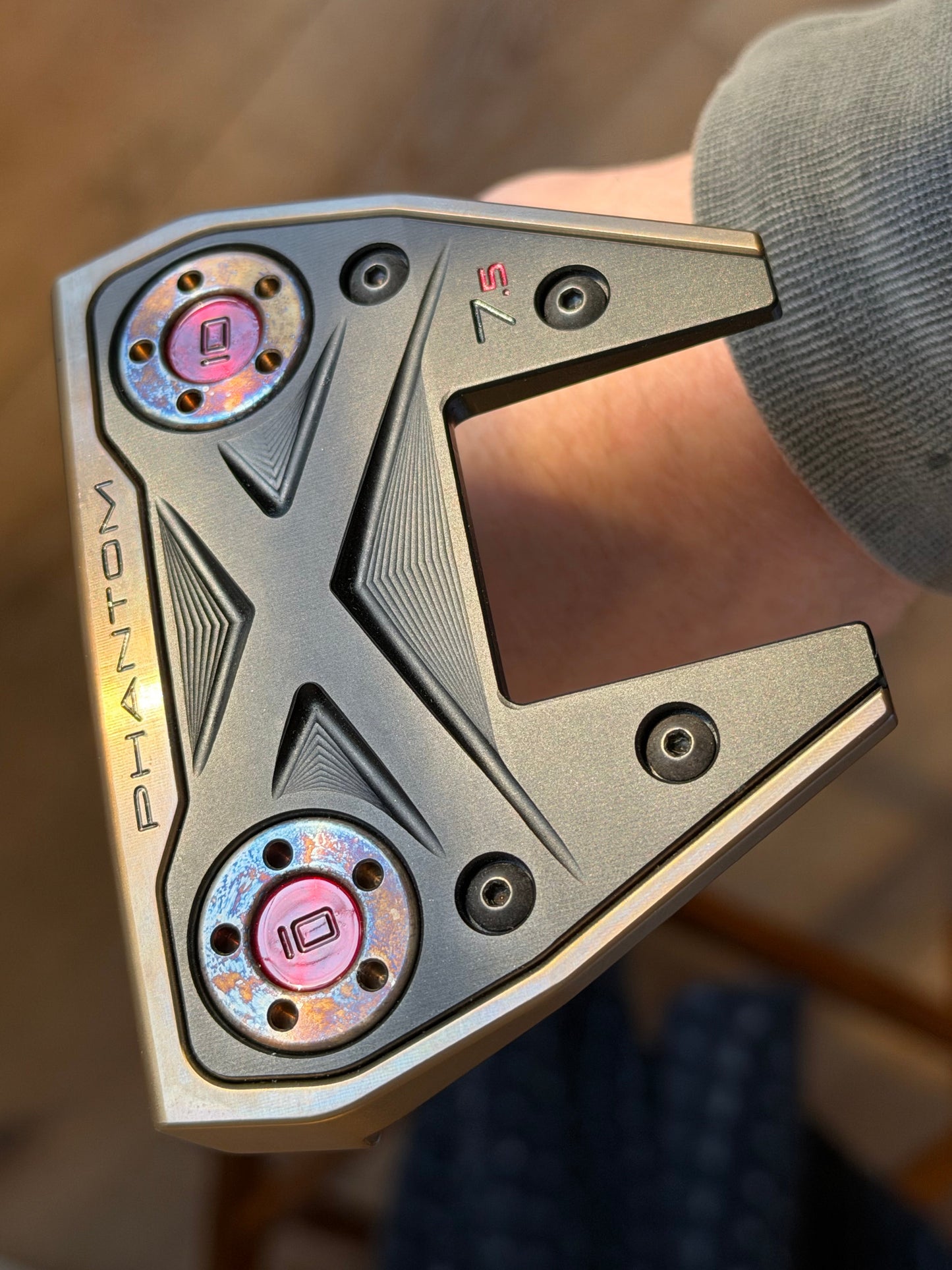 Torched twice - phantom x7.5 - totally repainted / candy red + black shaft 35”