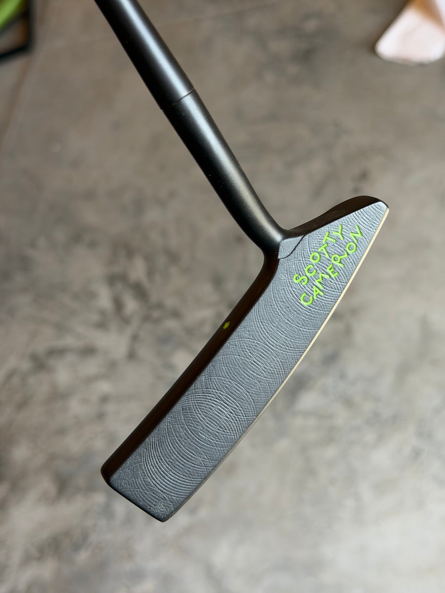 Scotty Cameron Studio Design No. 3 custom black/lime kangaroo 34.5”