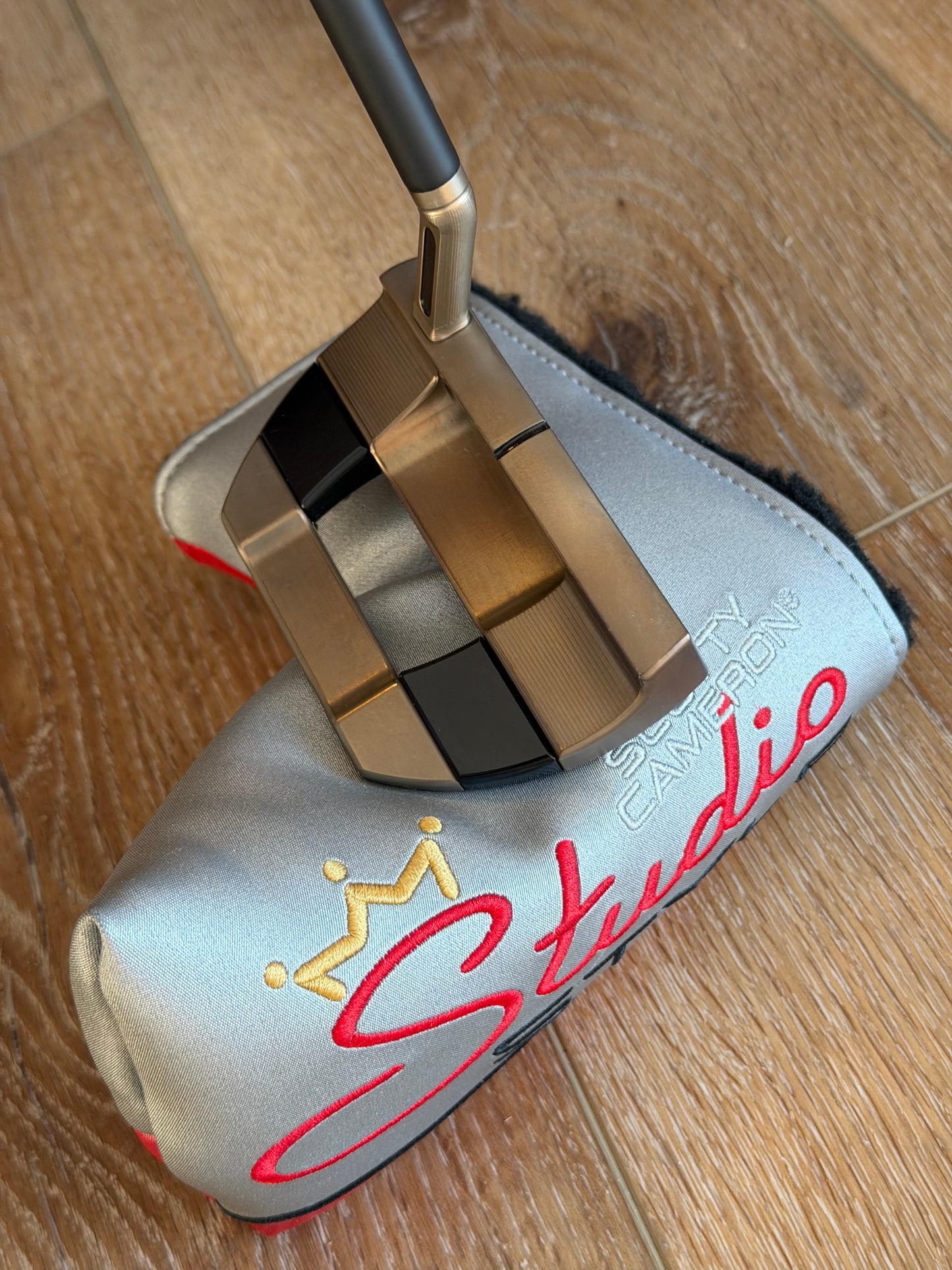 New studio style fastback 1.5 OIL CAN with COPPER milled insert + black shaft @ 34”