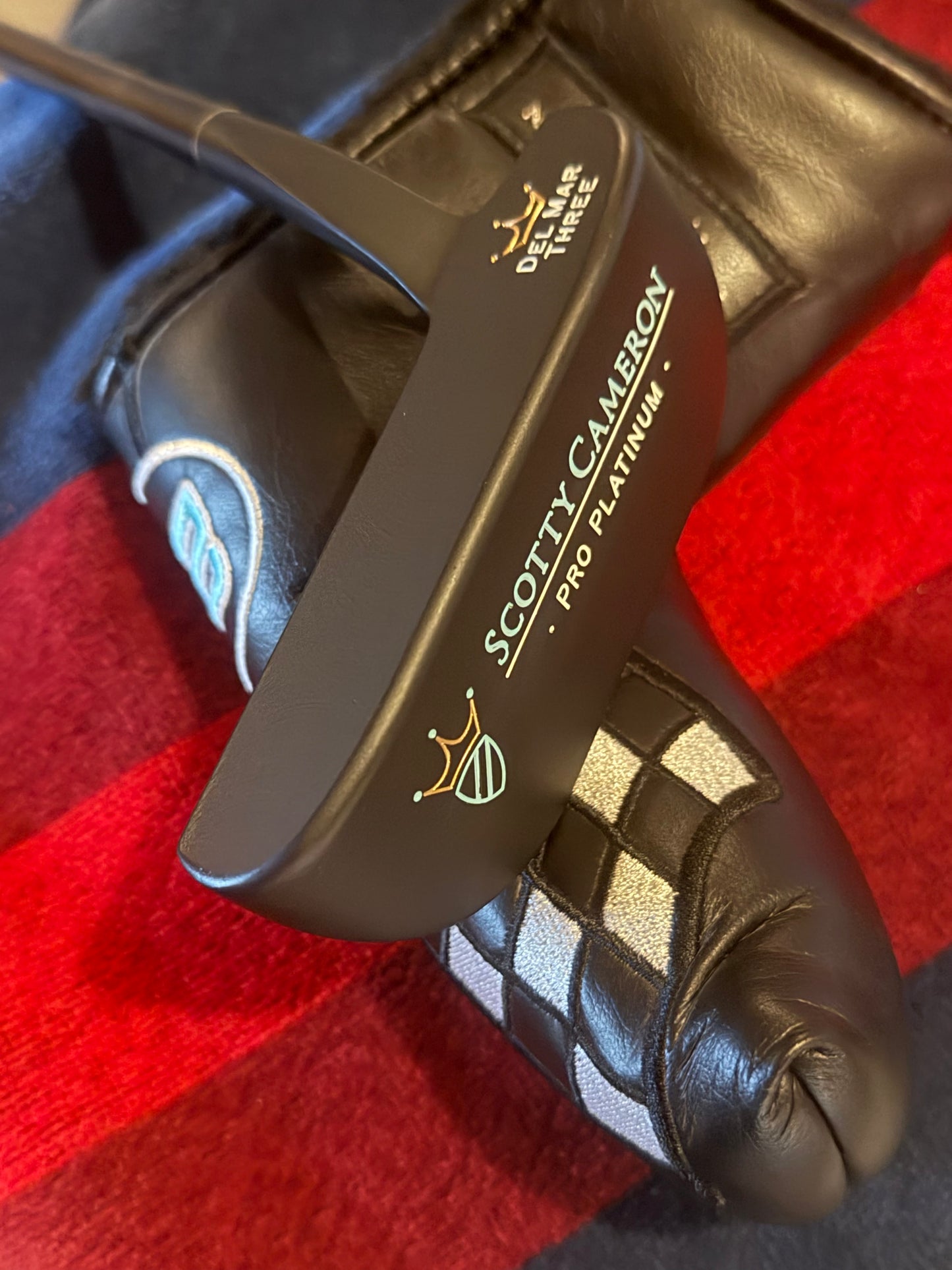 Scotty Cameron Del Mar 3 pro platinum black/Tiffany member HC 34”
