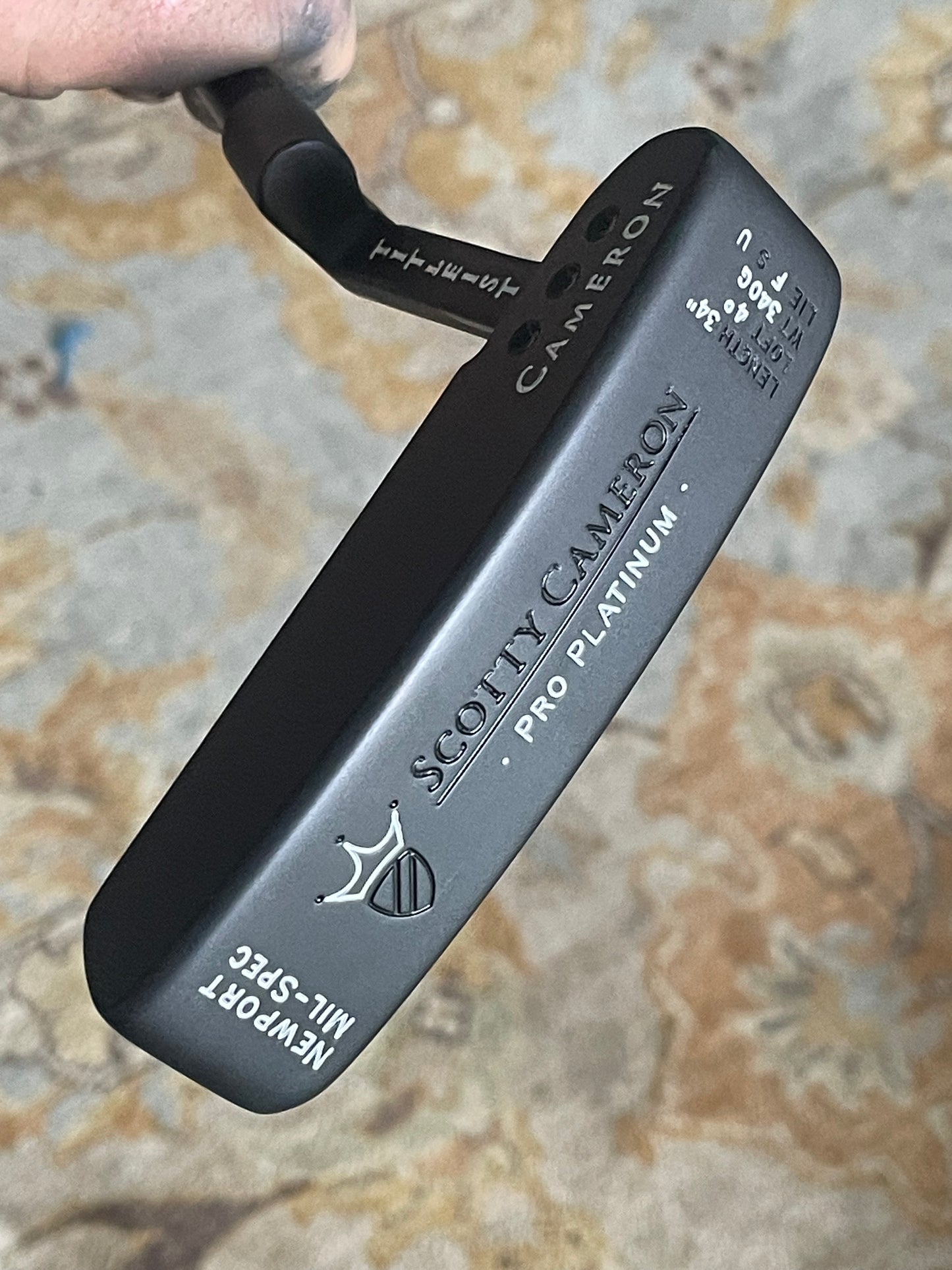 Blackout Scotty Cameron Newport Mil Spec (Pro Platinum) 34.5" Original Headcover new!!