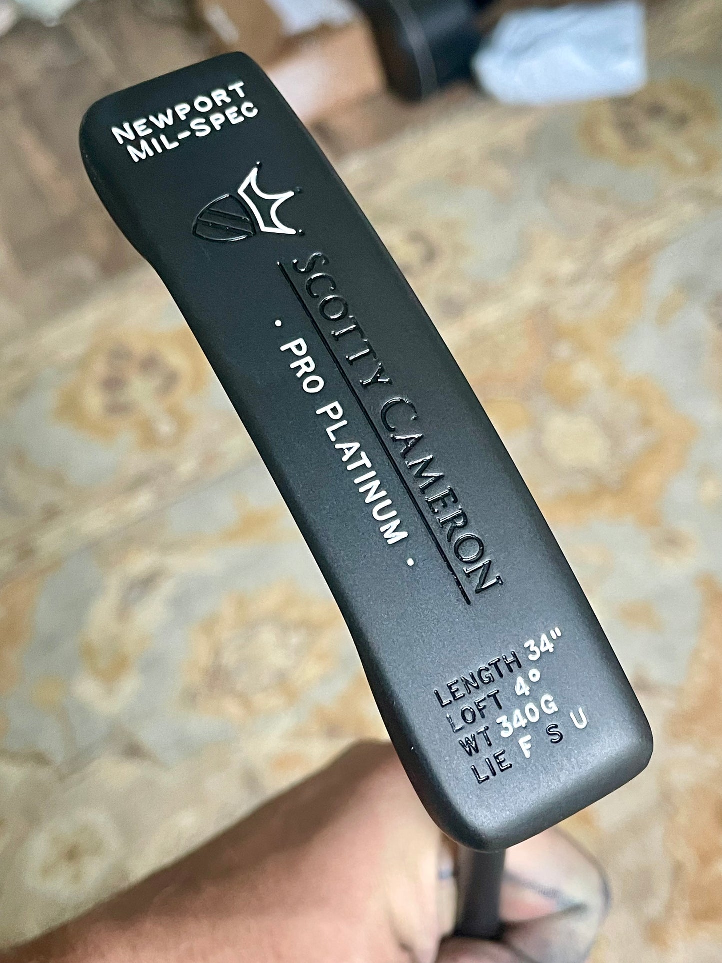 Blackout Scotty Cameron Newport Mil Spec (Pro Platinum) 34.5" Original Headcover new!!