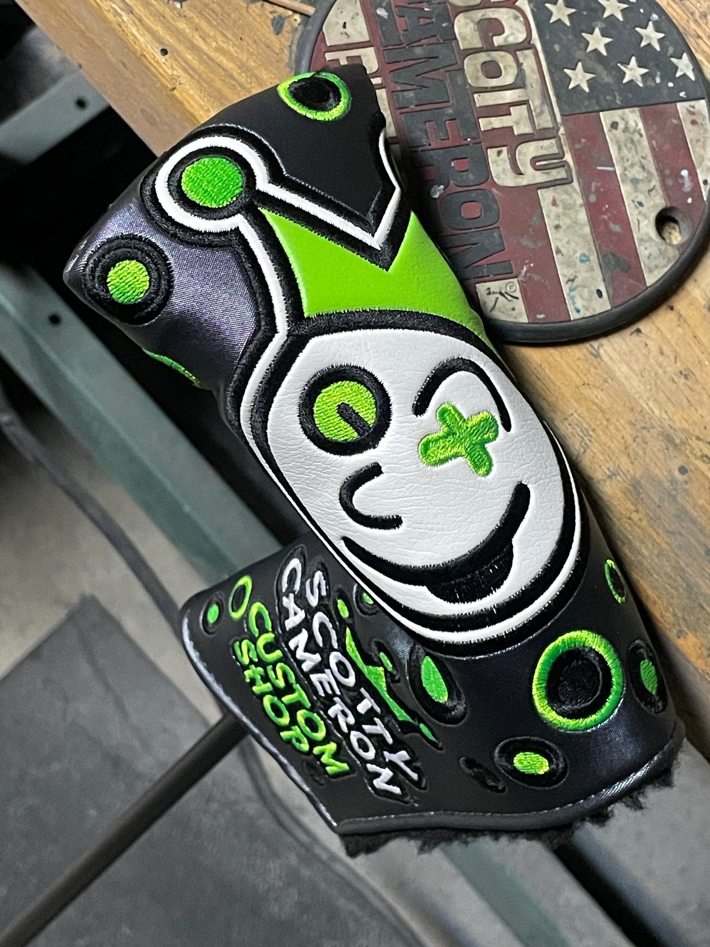 Scotty Cameron Santa Fe Classic - 1998 - blackout with lime green Jackpot Johnny!